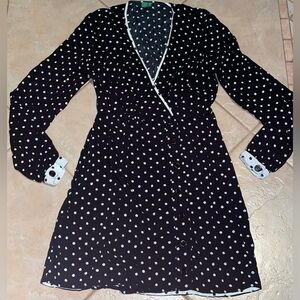 Farm Rio Anthropologie Revolve Women’s Wrap Mini Dress Polka Dot Medium M